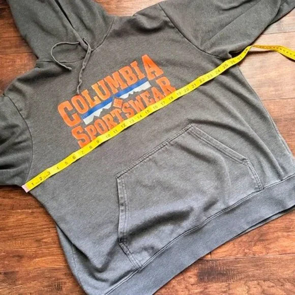 Columbia Grey & Orange Logo Pullover Hoodie - Men's XL - Picture 8 of 11